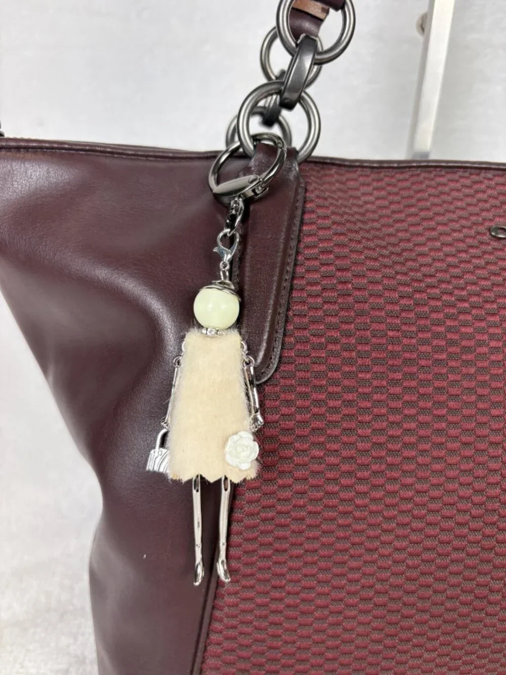 Coach Legacy Exploded Jacquard Ava Tote in Oxblood Colorway